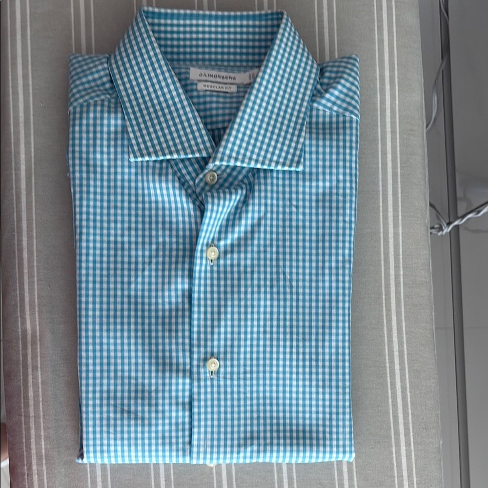 J.Lindeberg Blue Casual Button Down Shirt